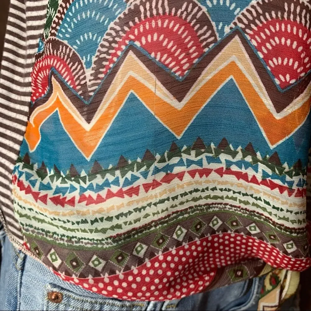 MATERIAL GIRL Women Top Size M Sleeveless Front Multicolor Strapped on B… - Picture 9 of 9